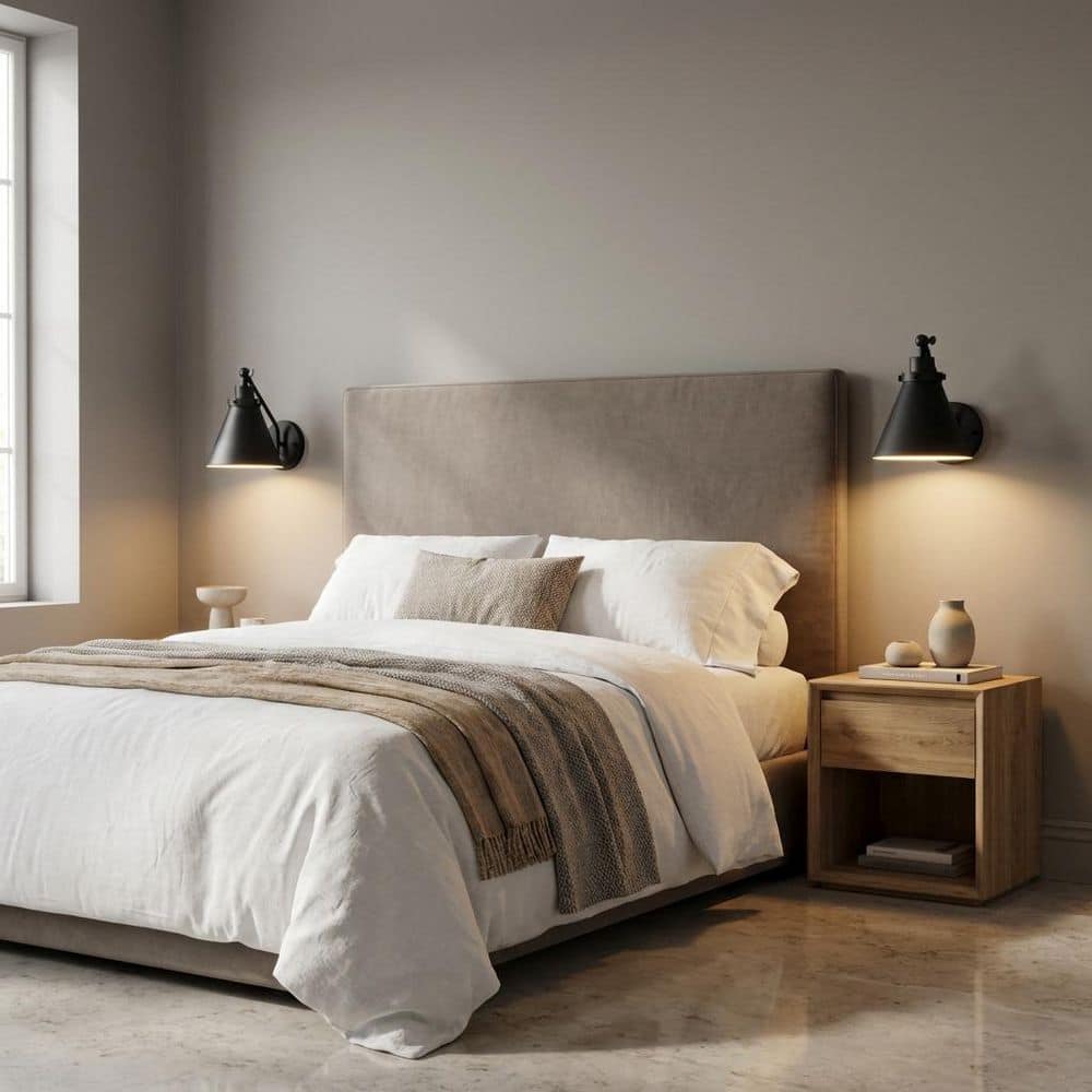 Wellfleet 7.25 in. W x 8.875 in. H 1-Light Midnight Black Dimmable One-Arm Wall Sconce with Metal Cone Shade price history on PriceWatchPro