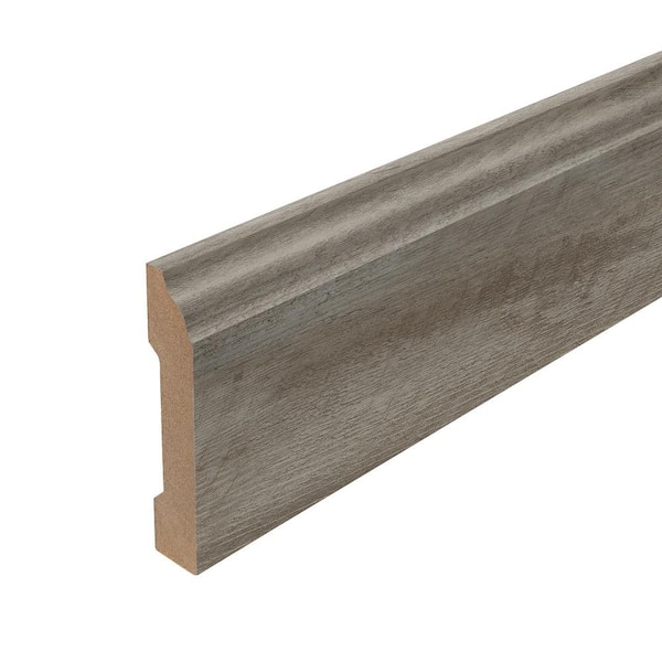 PERFORMANCE ACCESSORIES Caldwell 0.62 in. T x 3.3 in. W x 94.5 in. L Textured Wood Look Laminate Moulding/Trim Base Molding