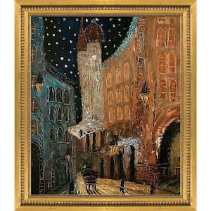 "Old Town Reproduction with Versailles Gold Queen" by Justyna Kopania FramedOil Painting 25 in. x 29 in.