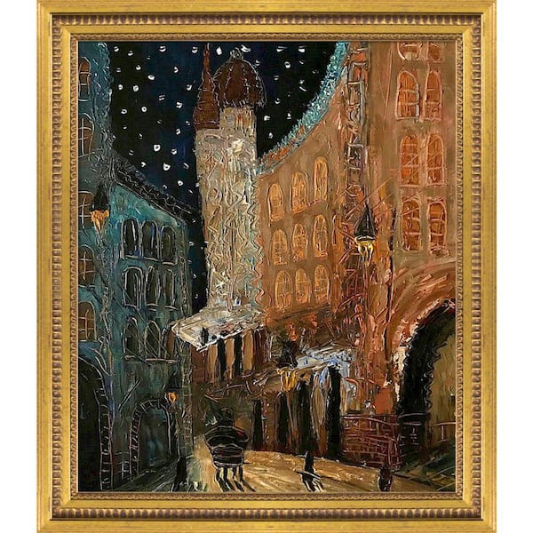ArtistBe "Old Town Reproduction with Versailles Gold Queen" by Justyna Kopania FramedOil Painting 25 in. x 29 in.