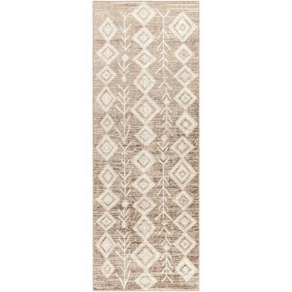 Artistic Weavers Xiomara Brown 3 ft. x 7 ft. Indoor Machine-Washable Area Rug