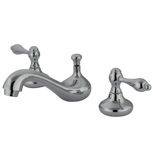 Kingston Brass Traditional 8 in. Widespread 2-Handle Bathroom Faucet in Chrome