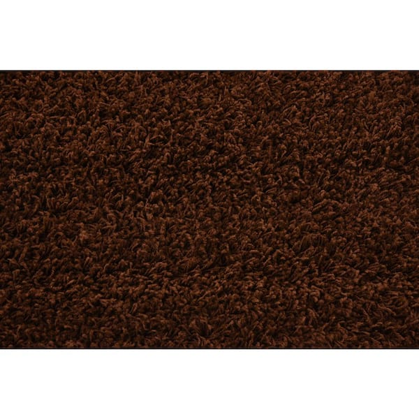 Unique Loom Solid Chocolate Brown, Chocolate Brown Round Area Rug