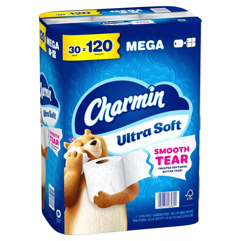 Ultra-Soft Smooth Tear Toilet Paper Rolls (30-Mega Rolls) price history on PriceWatchPro
