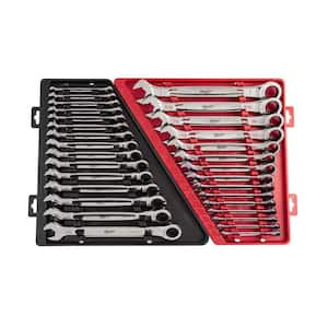 SAE/Metric Combination Ratcheting Wrench Mechanics Tool Set (30-Piece)