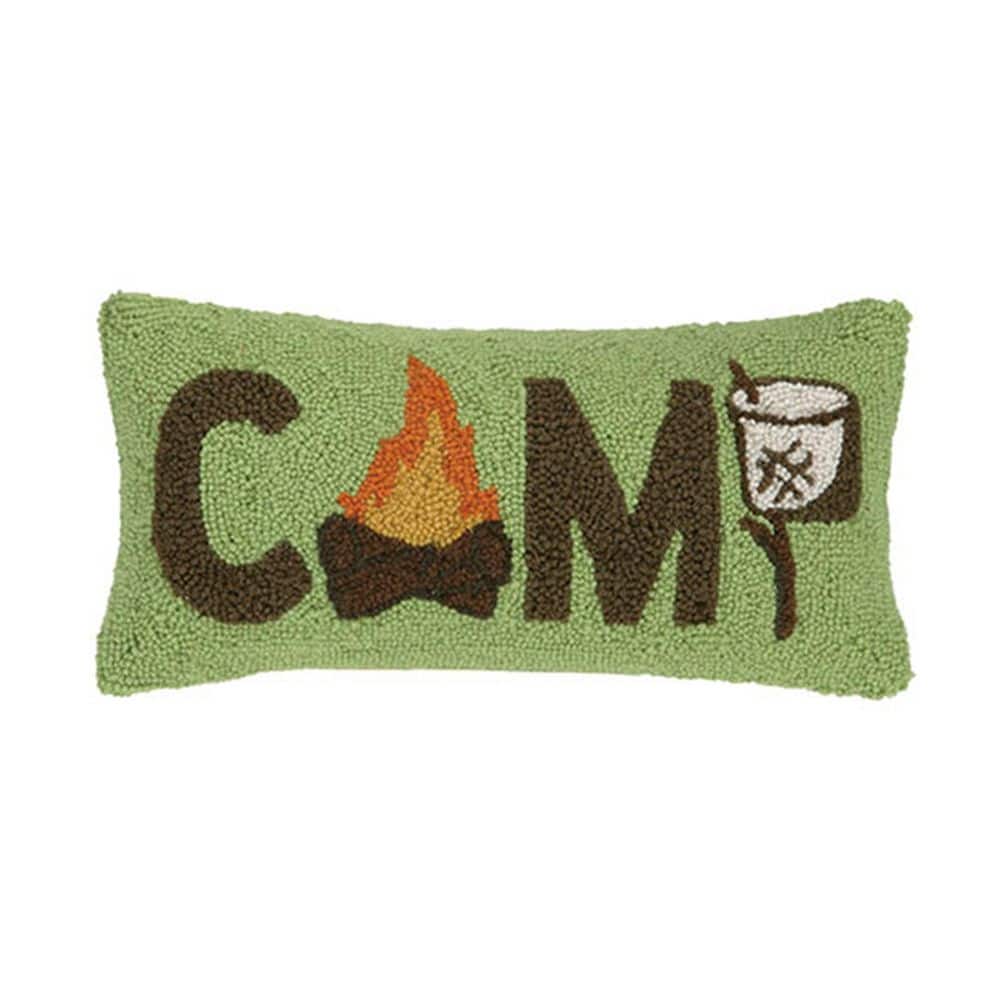 The Pillow Shoppe Camp Marshmallow Green Wool 9 in. x 18 in. Hook Pillow price history on PriceWatchPro