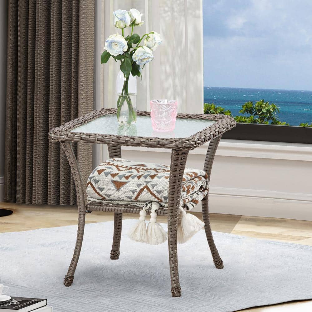 Threshold wicker storage patio accent table hotsell