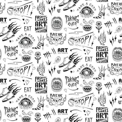 Black & White - Vinyl - Wallpaper - Home Decor - The Home Depot Black & White - Vinyl - Wallpaper - Home Decor - The Home Depot