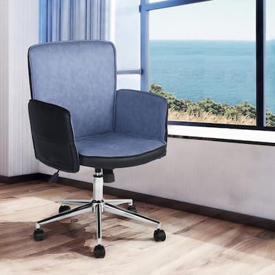 Zak Black Upholstered Armrest Big Office Chair
