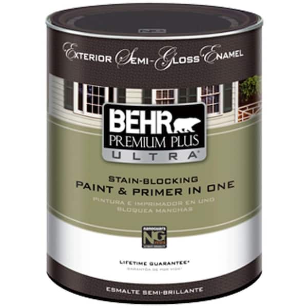 BEHR ULTRA 1 qt. Deep Base Semi-Gloss Enamel Exterior Paint and Primer