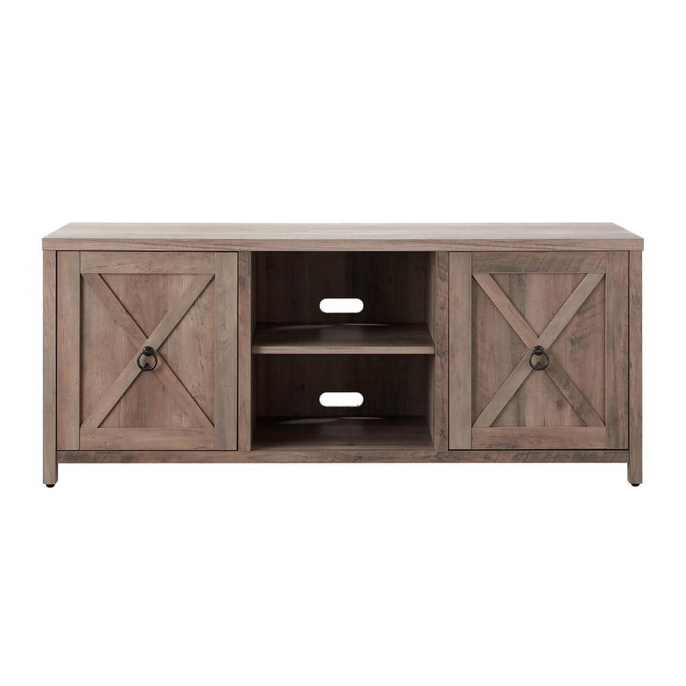 Granger 58'' Gray Oak Modern Farmhouse TV Stand with Cabinet