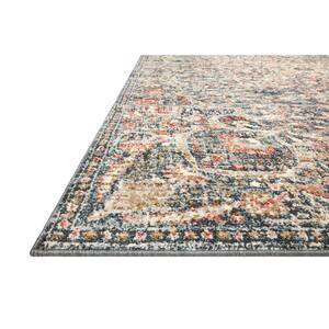 Saban Blue/Spice 11 ft. 6 in. x 15 ft. Bohemian Floral Area Rug