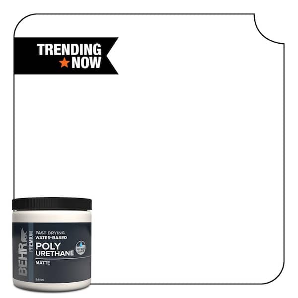 BEHR 8 oz. Matte Clear Water-Based Interior Fast Drying Polyurethane