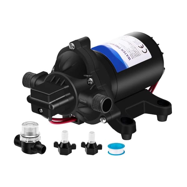 12V RV Fresh Water Diaphragm Pump Quiet 4.0GPM 45PSI Self Priming Auto On-Off Pressure Pump Pool Accessory