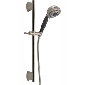 5-Spray 4.1 in. Single Wall Bar Mount Handheld H2Okinetic Shower Head in Stainless
