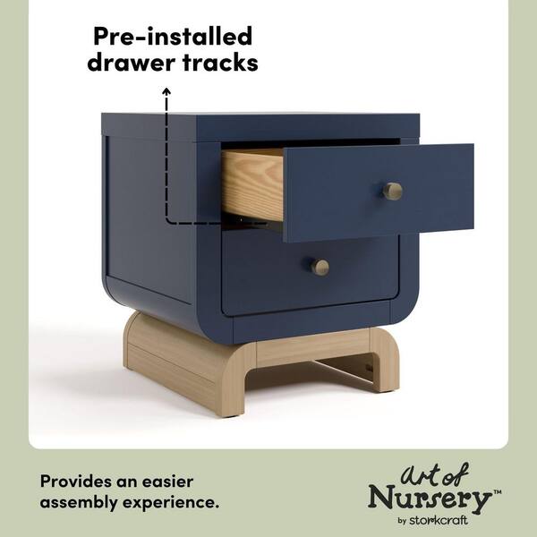Storkcraft Santorini Midnight Blue with Driftwood 2 Drawer