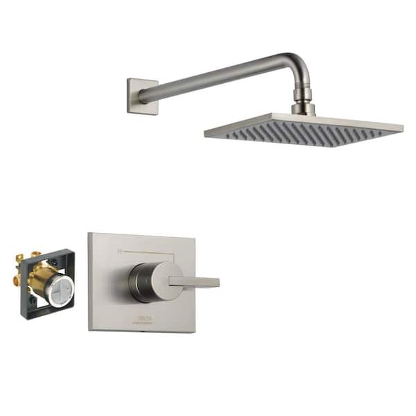 Delta Vero Single Handle 1-Spray Shower Faucet 1.75 GPM with Pressure Balance in Stainless