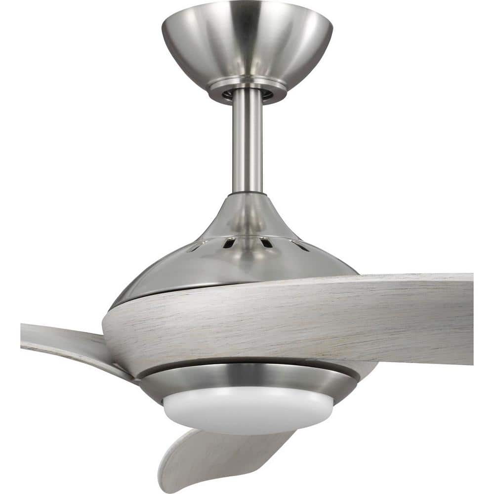 Conte 52" Brushed Nickel Ceiling Fan with LED Light and Remote