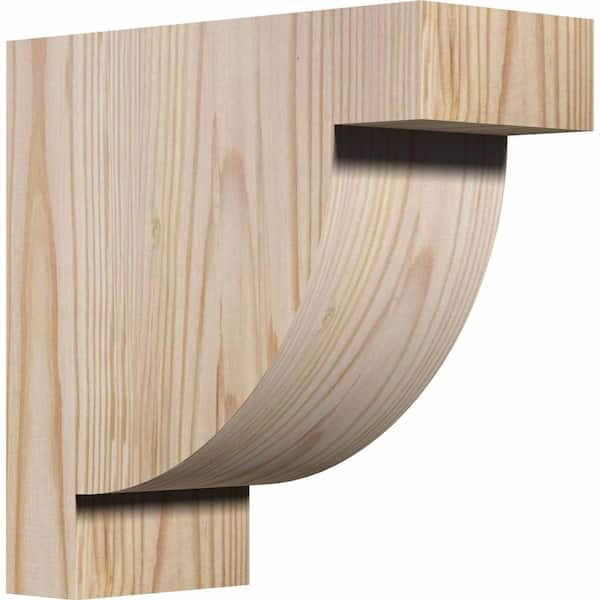 Ekena Millwork 3-1/2 in. x 8 in. x 8 in. Douglas Fir Alpine Smooth Corbel