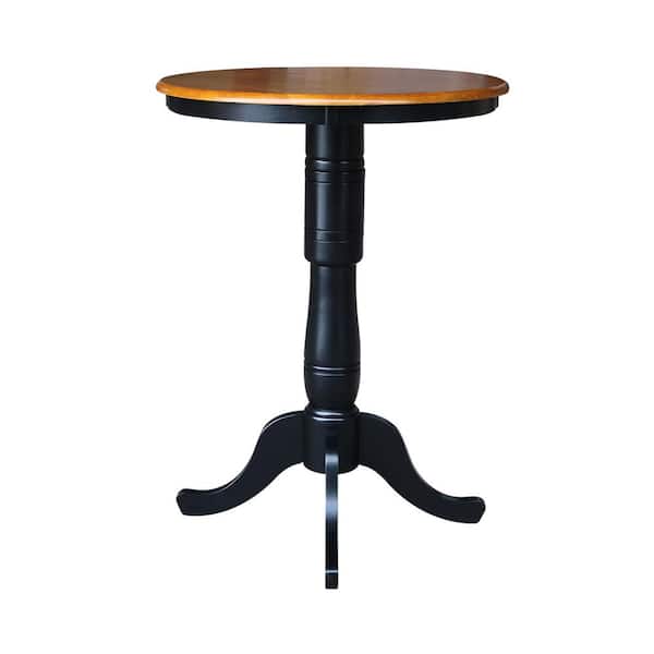 International Concepts Black and Cherry Solid Wood Pub/Bar Table