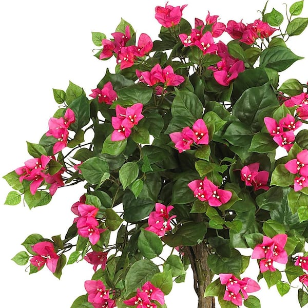 Nearly Natural 5 ft. Artificial Mini Bougainvillea Topiary Silk Tree 5228 -  The Home Depot