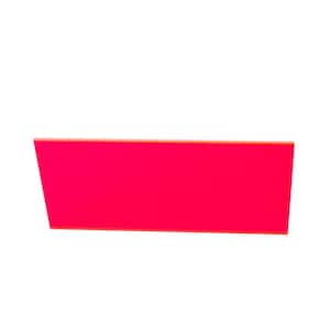 24 in. x 24 in. x 1/8 in. Thick Acrylic Fluorescent Red 9095 Sheet