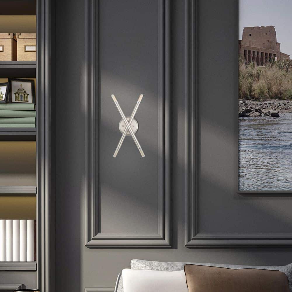 Soho Brushed Nickel 4-Light Asymmetrical Wall Sconce