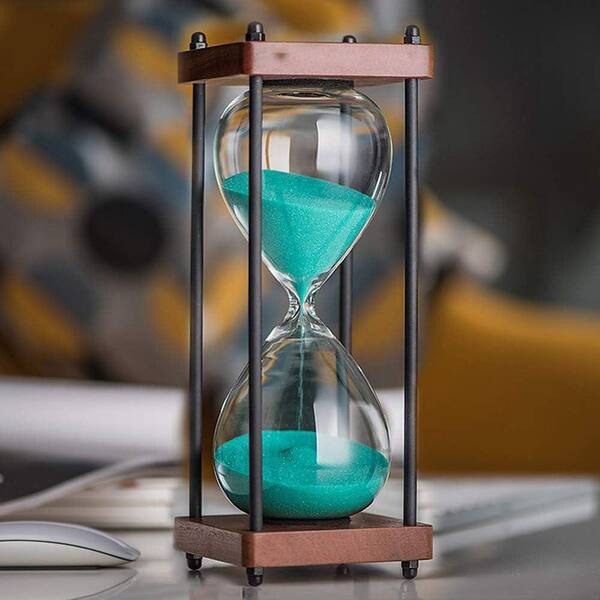 Afoxsos Wooden Green Sand Large Hourglass 60 Minutes Timer for