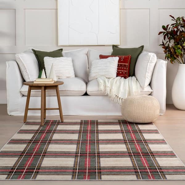 Tartan discount throw rug