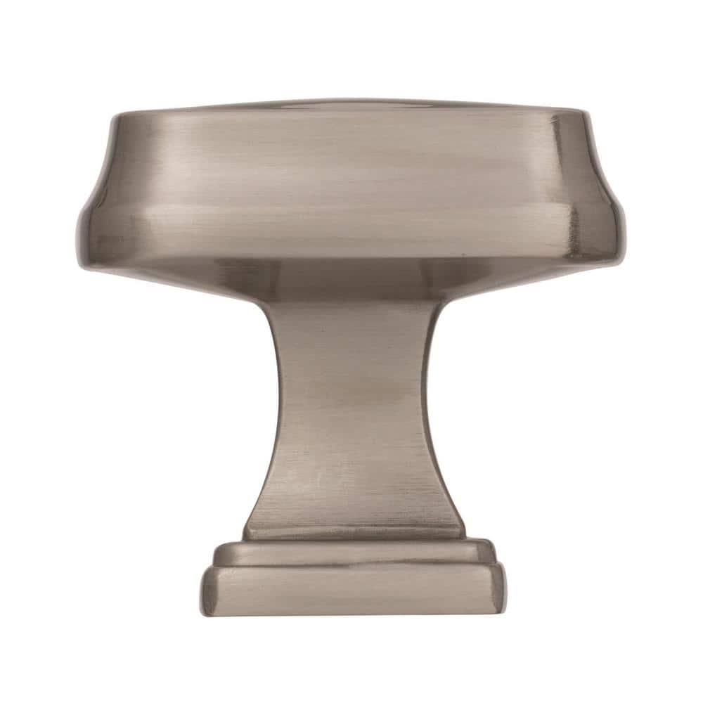 Satin Nickel Rectangular Cabinet Knob 1-1/4 Inch