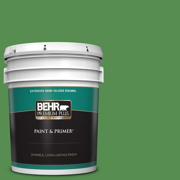 BEHR PREMIUM PLUS 5 gal. #M390-6 Belfast Semi-Gloss Enamel Exterior Paint & Primer