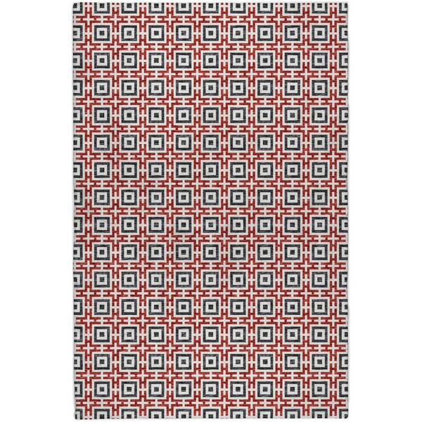 Dream Shag Premium Machine Washable Abstract ADS139 Red 9 ft. x 12 ft. Area Rug