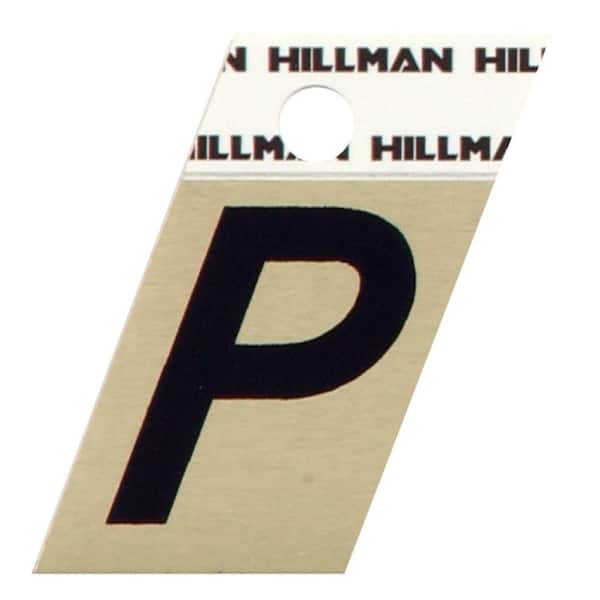 Hillman 1-1/2 in. Aluminum Angle-Cut Letter P