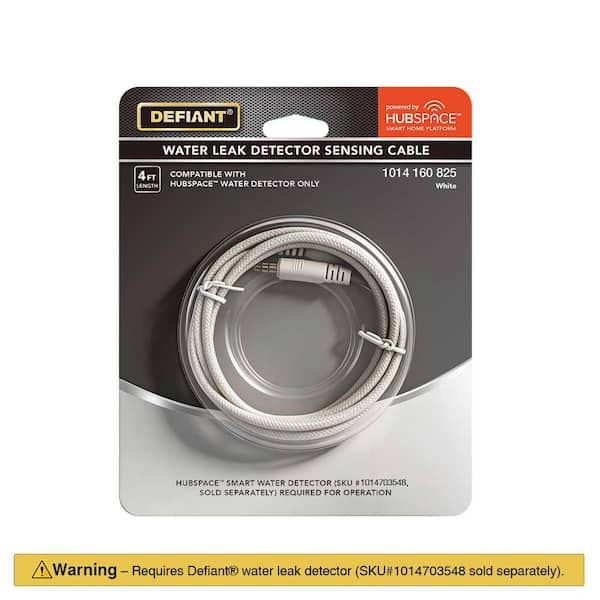 Wireless Battery-Operated Smart Water Leak Detector with 4 ft. Sensing Cable 1-Pack Powered by Hubspace