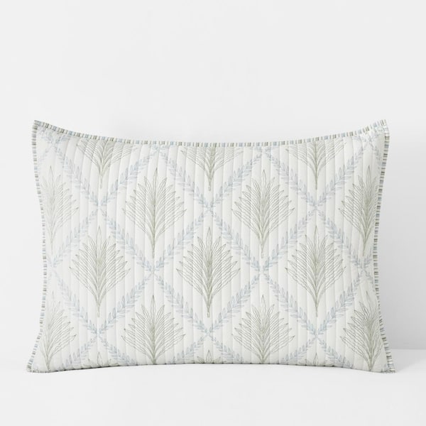 The Company Store Company Cotton Summer Palm Coverlet Multi Striped Cotton King Sham