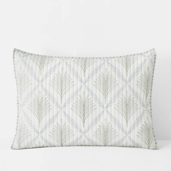 The Company Store Company Cotton Summer Palm Coverlet Multi Striped Cotton Standard Sham