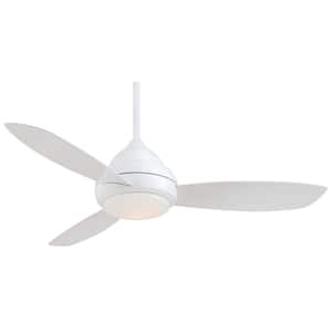 Concept I 52 in. Integrated LED Indoor White Ceiling Fan with Light with Remote Control