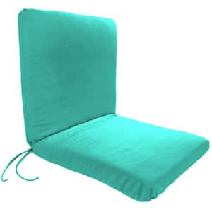 19 in. L x 37 in. W x 3.5 in. T Outdoor Chair Cushion in Blue Turquoise