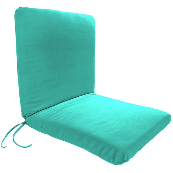 Jordan Manufacturing 19 in. L x 37 in. W x 3.5 in. T Outdoor Chair Cushion in Blue Turquoise