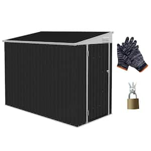 4 ft. x 8 ft. Metal Outdoor Storage Shed Garden Tool Storage Shed with Lockable Door and 2 Air Vents, 32.91 sq. ft.