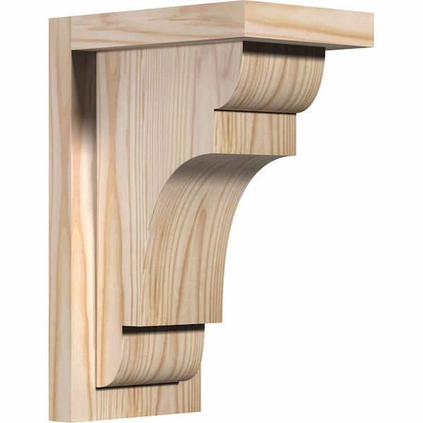 Ekena Millwork 5-1/2 in. x 8 in. x 12 in. New Brighton Smooth Douglas Fir Corbel with Backplate