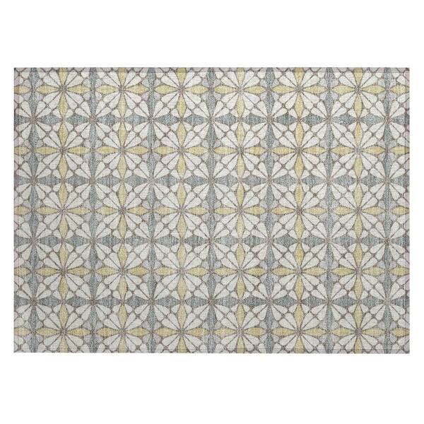 Chantille Machine Washable Indoor/Outdoor Abstract ACN2469 Ivory 2 ft. x 3 ft. Accent Rug