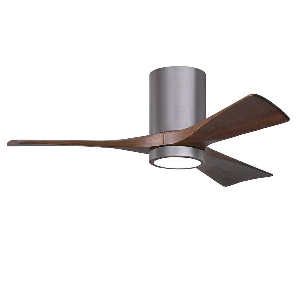 Matthews Fan Company Irene-3HLK 42 in. Integrated LED Indoor/Outdoor Pewter Ceiling Fan with Remote and Wall Control Included -  IR3HLK-BP-WA-42