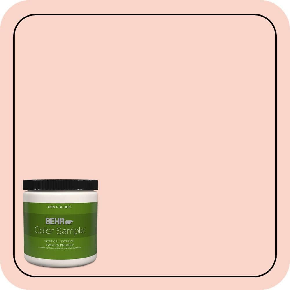 BEHR PREMIUM PLUS 8 oz. #P180-1 Deco Shell Semi-Gloss Interior/Exterior ...