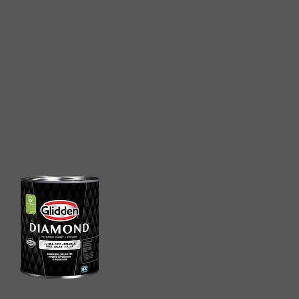 Glidden Diamond 1 qt. PPG0997-7 Black Widow Eggshell Interior Paint with Primer