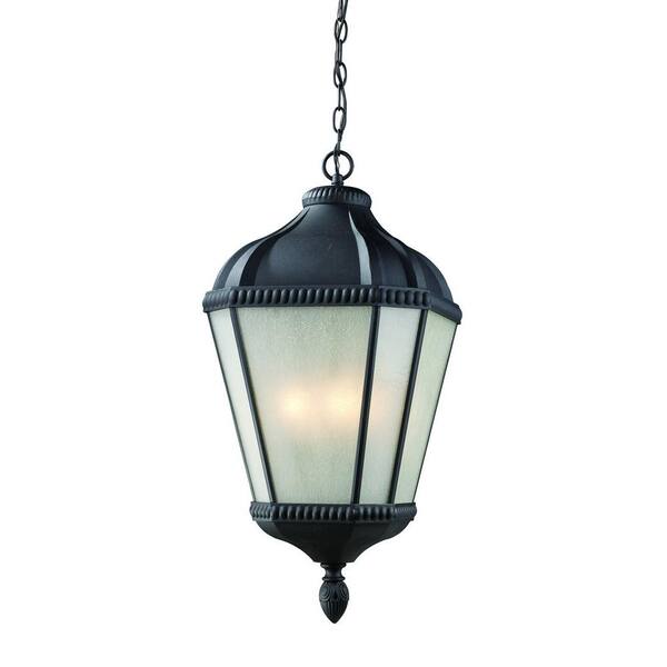 Filament Design Lawrence 3-Light Black Incandescent Outdoor Hanging Pendant