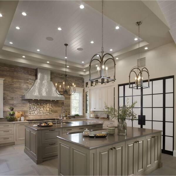 Progress Lighting Whisp 6-Light Gray Farmhouse Chandelier