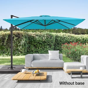 Lake Blue 10 x 10 ft. Cantilever Patio Umbrella-Outdoor Comfort with 360° Rotation and Infinite Canopy Angle Adjustment