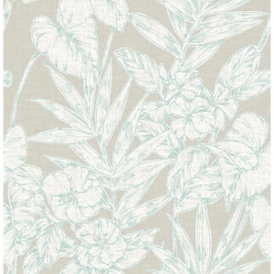 A-Street Prints Morris Taupe Leaf Wallpaper 2970-26125 - The Home