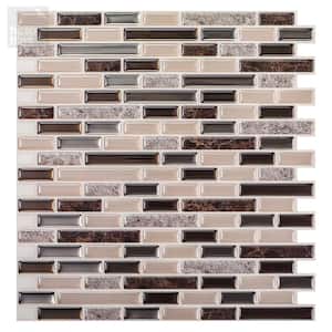 Como Crema 12 in. W x 12 in. H Peel and Stick Decorative Mosaic Wall Tile Backsplash (10-Tiles)